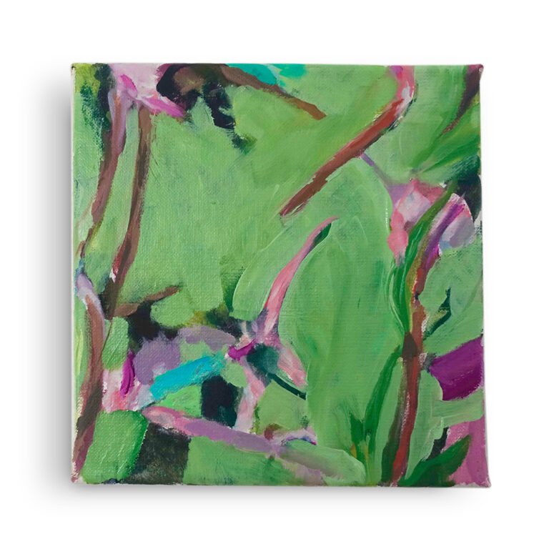 Floral jazz 3 oil/canvas, (20 x 20 cm)