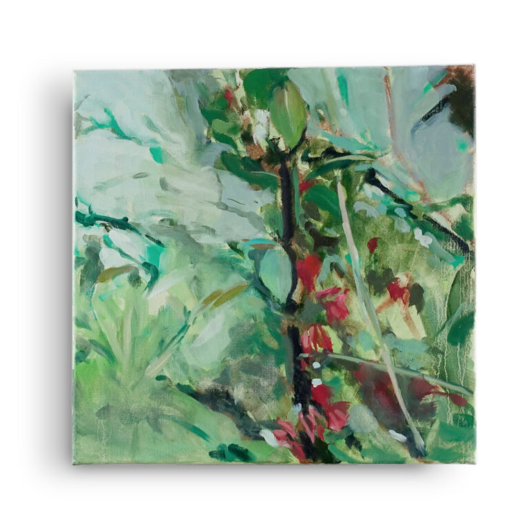 Floral jazz 5 oil/canvas, (40 x 40 cm)