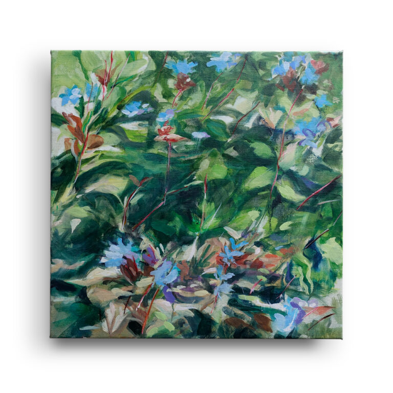 Floral jazz 8 oil/canvas, (40 x 40 cm)